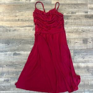 Maroon knee length dress